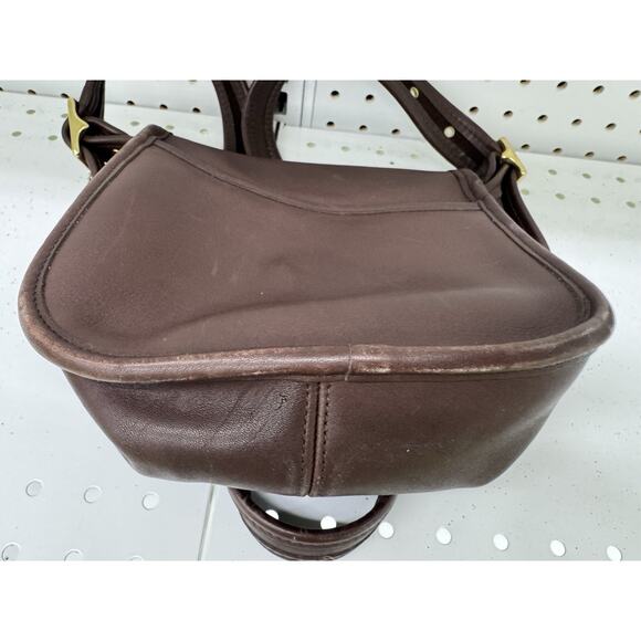 VINTAGE y2k COACH LEGACY SMALL FLAP CROSSBODY Brown LEATHER #9965 (pu100thrift - Picture 6 of 8